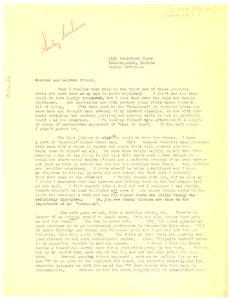 Letter from Shirley Graham to W. E. B. Du Bois