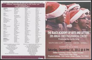 Program: 20th Annual Christmas/Kwanzaa Concert