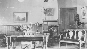 Parlor at Phyllis Wheatley House, 808 Bassett Place (?), Minneapolis.