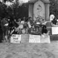 Anti-war demonstration at Woodrow Wilson Park in Birmingham, Alabama.