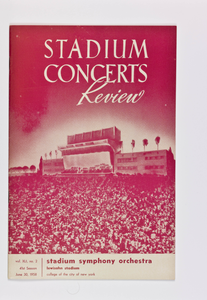 NYP Presentation Printed Program (Stadium Concert), Jul 05, 1958 at Lewisohn Stadium in Manhattan, NY; , conductor