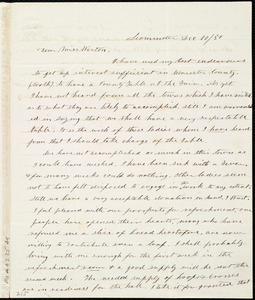 Letter from Frances H. Drake, Leominster, [Mass.], to Anne Warren Weston, Dec. 10 / [18]50