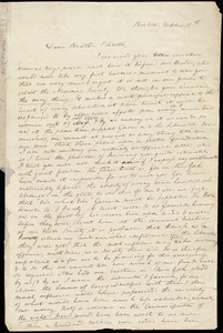 Letter from Anne Warren Weston, Boston, to Henry Brewster Stanton, October 11th [1837]