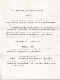 Constitution and By-Laws of S.C. Association of Black Elected Officials