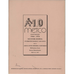 METCO 10th anniversary souvenir journal.