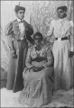 Left, Martha J. Perkins Howell, granddaughter of Green Flake; center, Lucinda Flake Stevens, mother of Martha J. Perkins and Belle Oglesbe, and daughter of Green Flake; right, Belle Oglesbe, granddaughter of Green Flake.