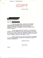 Thumbnail for Letter on Death of Martin Luther King, Jr.