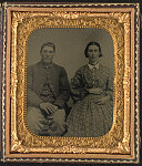 [Private Jonathan Van Skiver of Co. H, 161st New York Infantry Regiment in uniform and Charity Dennis Van Skiver]