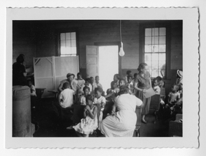 Photograph of African American students in a classroom, Habersham County, Georgia, 1953