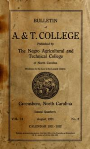 Bulletin of A. & T. College [1921-1922]