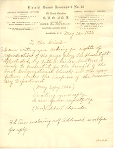 Letter from Addie L. Alexander to Crisis