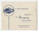 Beth Sholom Project in Intergroup Education