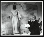 COGIC pastor near a painting of Jesus Christ, Chicago