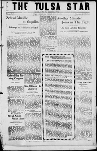 The Tulsa Star (Tulsa, Okla.), Vol. 1, No. 36, Ed. 1, Friday, July 11, 1913 Tulsa, Okla., Star