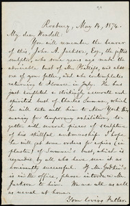 Letter from William Lloyd Garrison, Roxbury, [Mass.], to Wendell Phillips Garrison, May 14, 1874