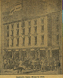 Sanford's Opera House in 1853