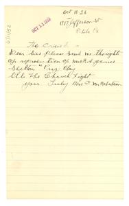 Letter from Mrs. C. M. Robertson to Crisis