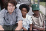 James "Son" Thomas, Pat Thomas, Ray Lum, Joe Cooper, William R. Ferris. Performance at Yale, American Folklife Festival in Washington, D.C., filming life in Leland, Miss., 1974.(Box 10 Ferris 034)