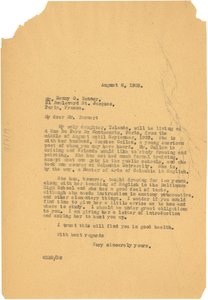 Letter from W. E. B. Du Bois to Henry O. Tanner