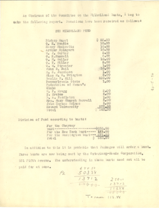 Report of the Committee on the Milholland Busts