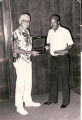 Photograph of North Las Vegas Mayor Bud Cleland and outgoing Councilman Theron Goynes, June 13, 1973