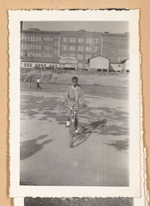 Photograph of a Boy Scout on a bicycle, Georgia