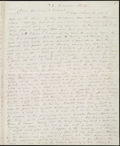 Incomplete letter from Anne Warren Weston, 39 Summer Street, [Boston], to Caroline Weston and Deborah Weston, [1845?]