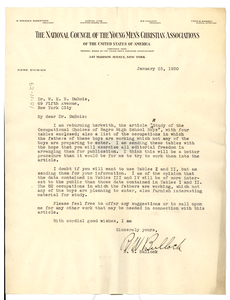 Letter from R. W. Bullock to W. E. B. Du Bois