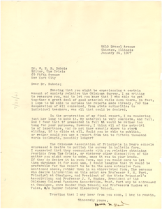 Letter from H. M. Bond to W. E. B. Du Bois