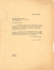 Letter from W. E. B. Du Bois to Anson Phelps Stokes