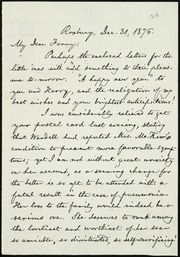 Letter to] My Dear Fanny [manuscript