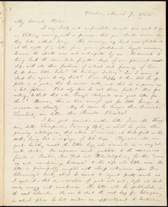 Letter from William Lloyd Garrison, Boston, [Mass.], to Helen Eliza Garrison, March 7, 1836