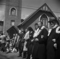 Marchers at the start of the Selma to Montgomery March in downtown Selma, Alabama, probably on Sylvan Street.