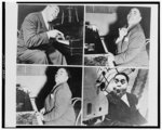 [Four photographs of Fats Waller, half-length portraits, seated at the piano]