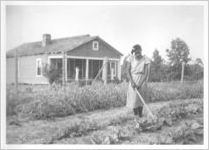 Woman Working in Garden