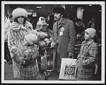 Svetlana and Manashe Babayev with their children, Larisa, 8 years old, Zina, 7, and Oxsana, 4, at rear, after arriving recently a Kennedy International Airport More than 40,000 Soviet Jews are expected to request admission to the United States this year, about twice the number admitted in 1988 /