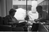 Margaret Walker Alexander with letters, Donald Gallup, in office at Beinecke Library at Yale University, 1978.(YSP 30-78-4)