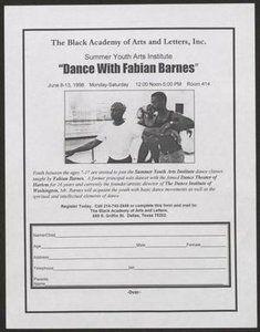 Flyer: Dance with Fabian Barnes