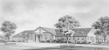 Thumbnail for Drawing of the College Center at Alabama A & M College in Normal, Alabama.