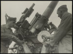 [Soldiers working around an anti-aircraft gun, Minorca]