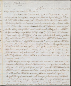 Letter from Samuel Joseph May, Syracuse, [N.Y.], Oct[ober] 16/ 1862