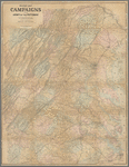 Military map refering to the campaigns of the Army of the Potomac in Virginia