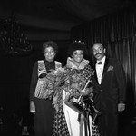 Miss Black America Beauty Pageant winner Linda Barney posing with others, Atlantic City, 1972