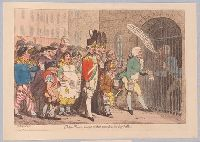 Election-troops bringing in their accounts to the pay-table graphic / Js. Gillray invt. et fect.