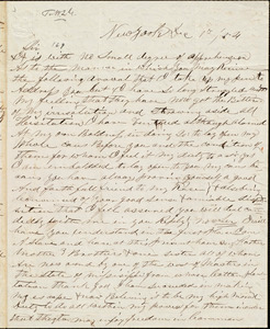 Thumbnail for Letter from J. S. C. Murray, New York, [N.Y.], to William Lloyd Garrison, Dec[ember] 8th 1854