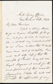 Letter to] My Dear Garrison [manuscript