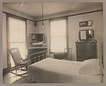 [Dormitory room with bed and bureau at the National Training School for Women and Girls, Washington, D.C]