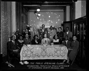 The Public Speaking Class, Debaters, Forum and Radio Speaker of Cardozo Night School, 1941 [cellulose acetate photonegative]