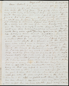 Letter from Anne Warren Weston, Weymouth, [Mass.], to Deborah Weston, June 19, 1842. Sunday, 6 o'clock