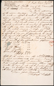 Letter from shadrach Scholes, Fall River, to Amos Augustus Phelps, Feby 21st 1843